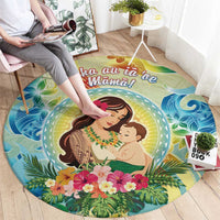 Hawaii Mother's Day Round Carpet I Love You Mom
