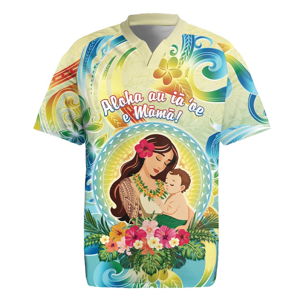 Personalised Hawaii Mother's Day Rugby Jersey I Love You Mom