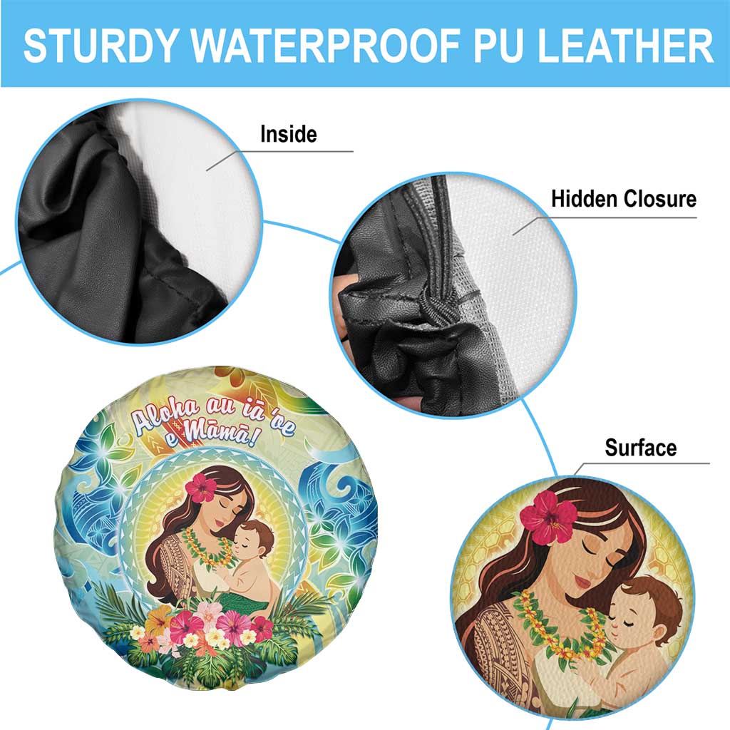 Hawaii Mother's Day Spare Tire Cover I Love You Mom