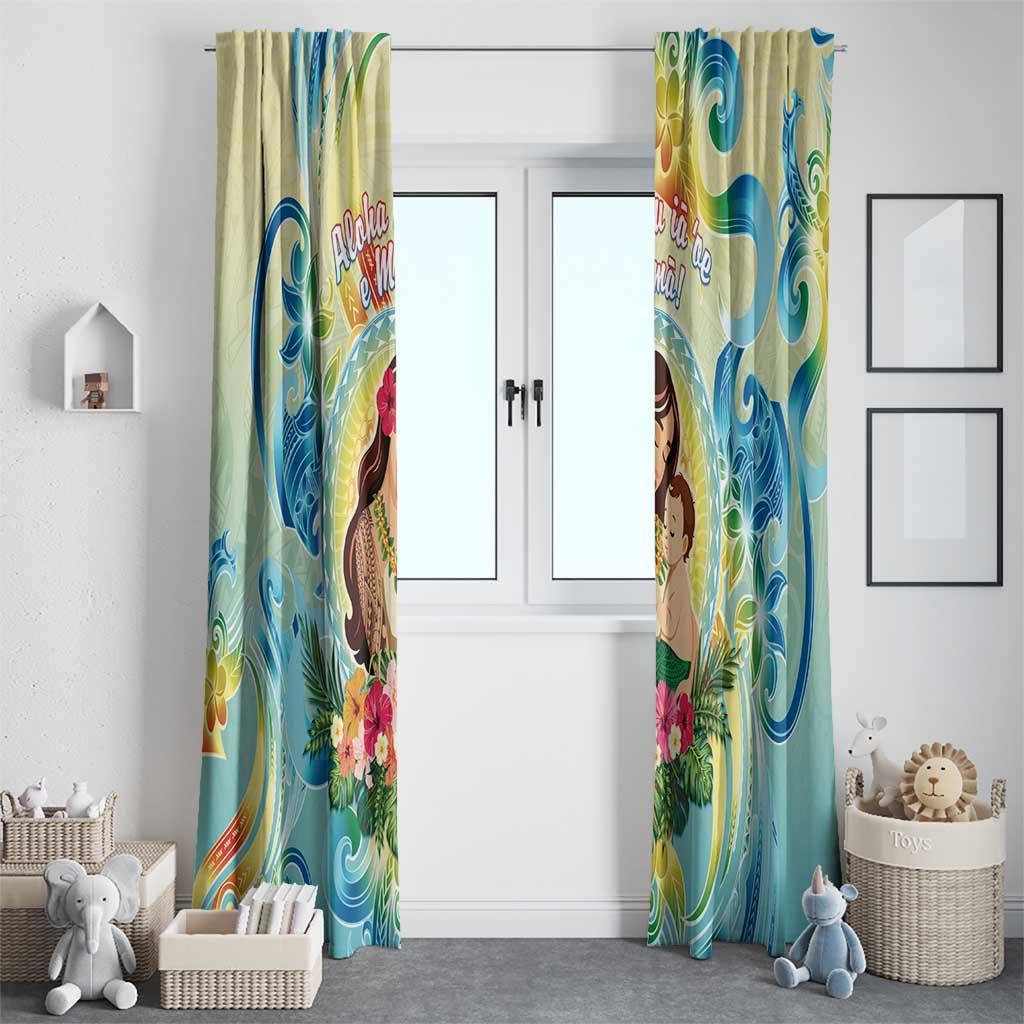 Hawaii Mother's Day Window Curtain I Love You Mom DT04 - Polynesian Pride