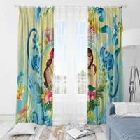 Hawaii Mother's Day Window Curtain I Love You Mom DT04 - Polynesian Pride