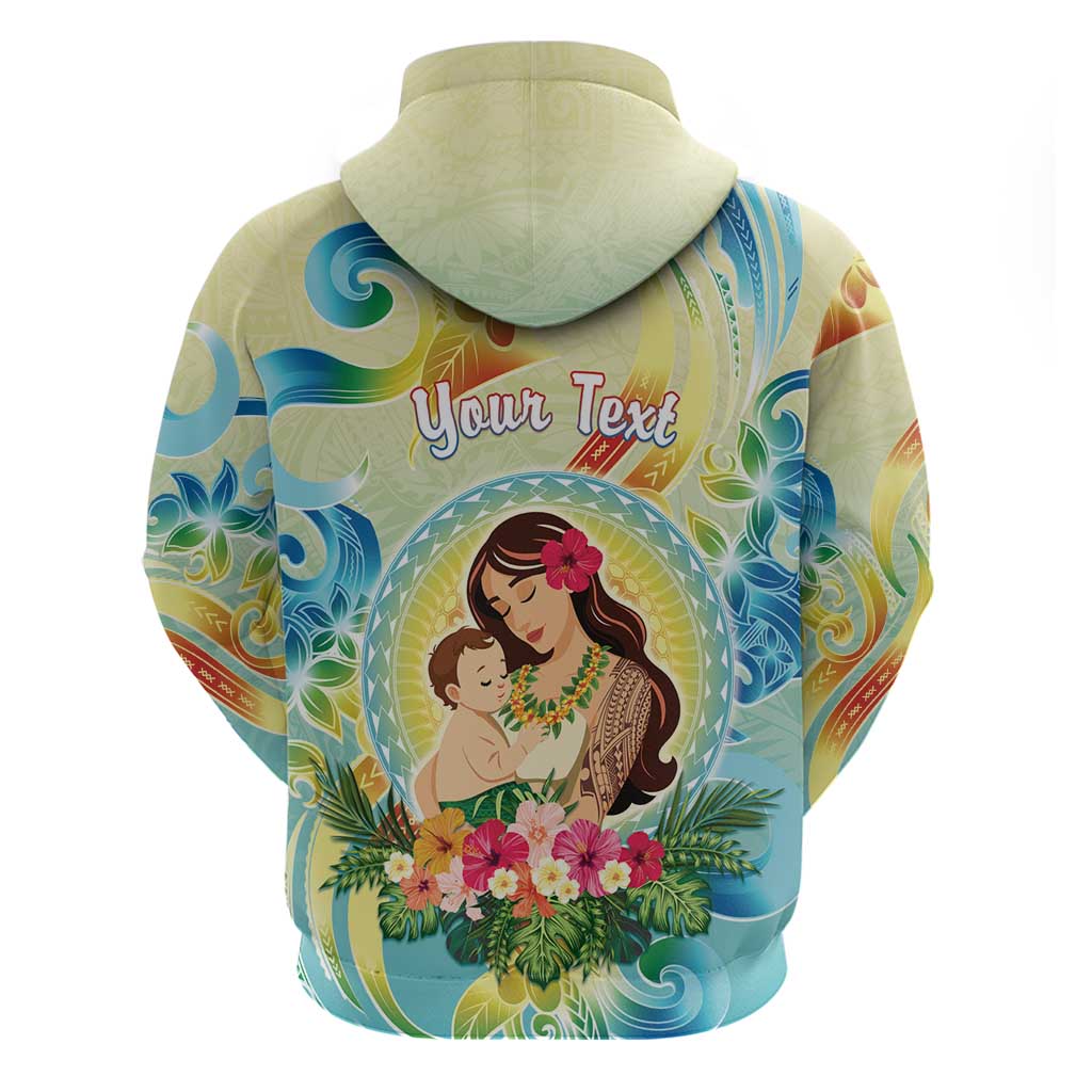 Personalised Hawaii Mother's Day Zip Hoodie I Love You Mom