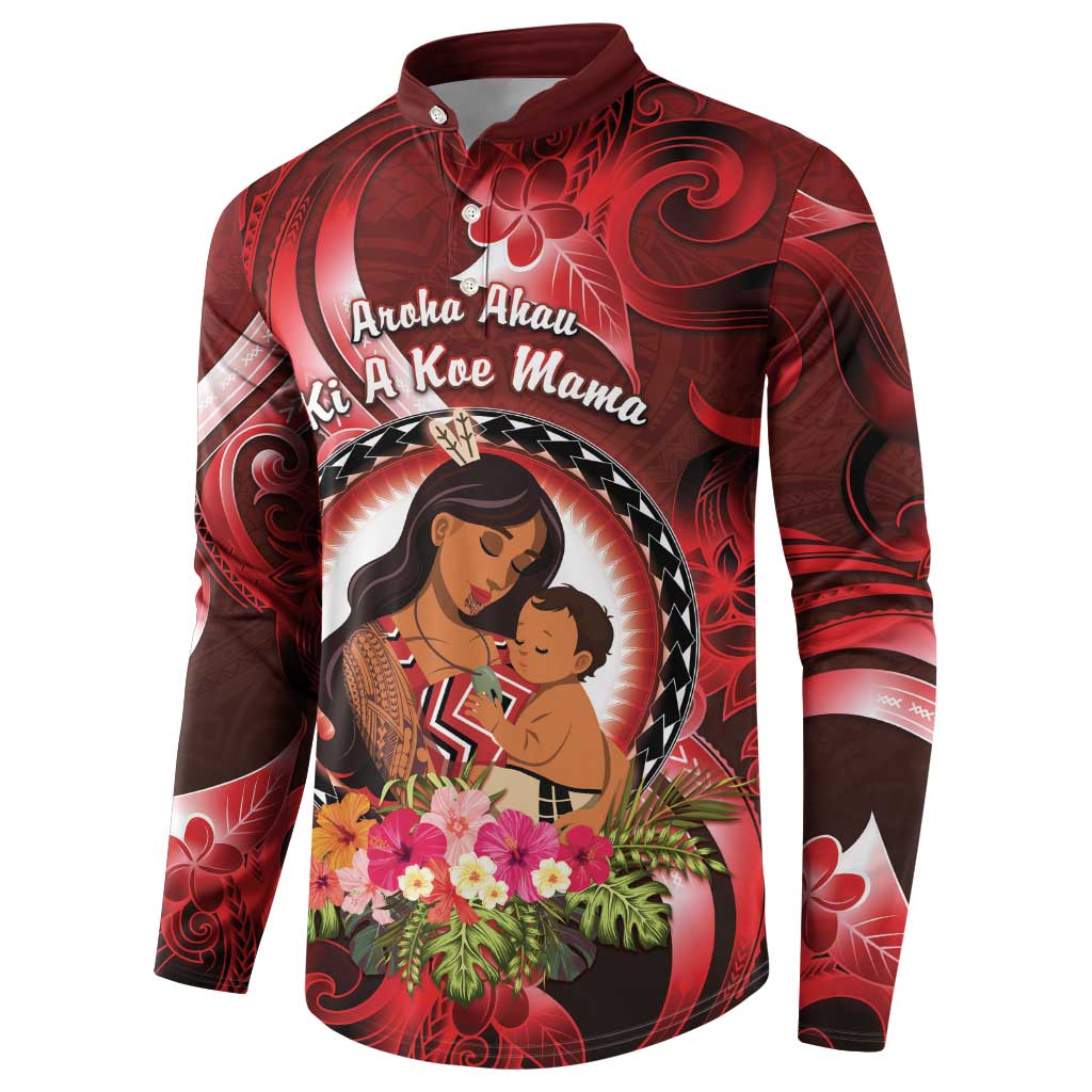 Personalised New Zealand Mother's Day Button Sweatshirt I Love You Mom DT04 - Polynesian Pride