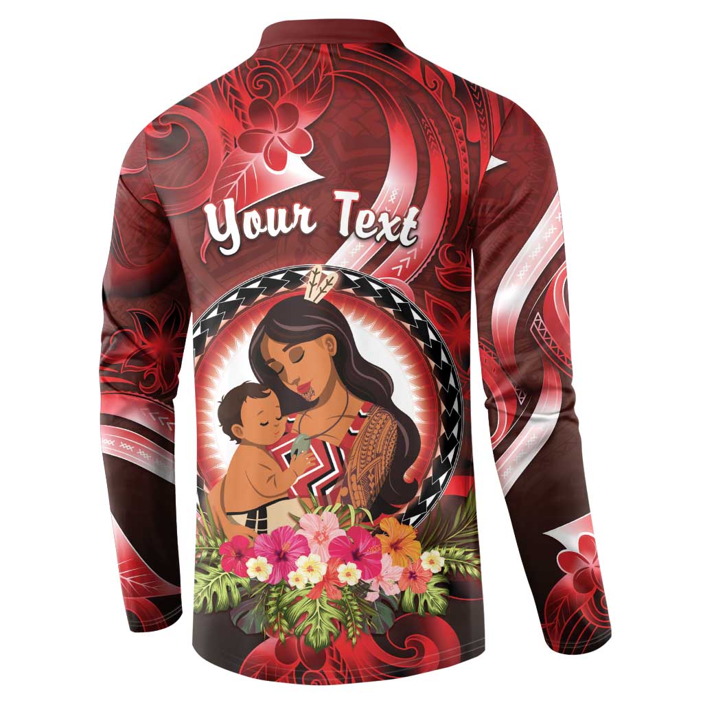 Personalised New Zealand Mother's Day Button Sweatshirt I Love You Mom DT04 - Polynesian Pride