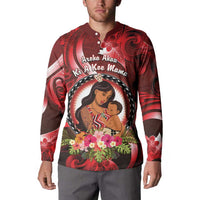 Personalised New Zealand Mother's Day Button Sweatshirt I Love You Mom DT04 - Polynesian Pride