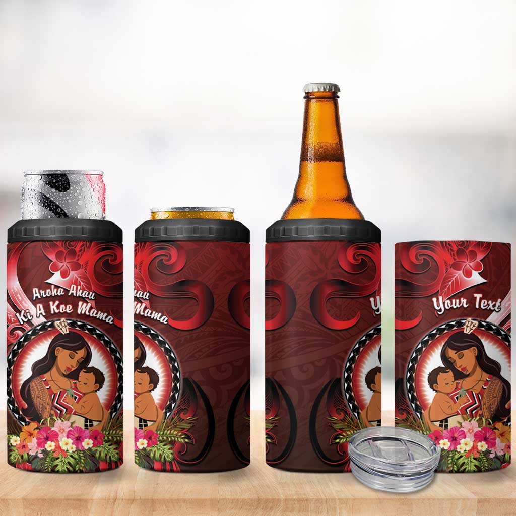 Personalised New Zealand Mother's Day 4 in 1 Can Cooler Tumbler I Love You Mom