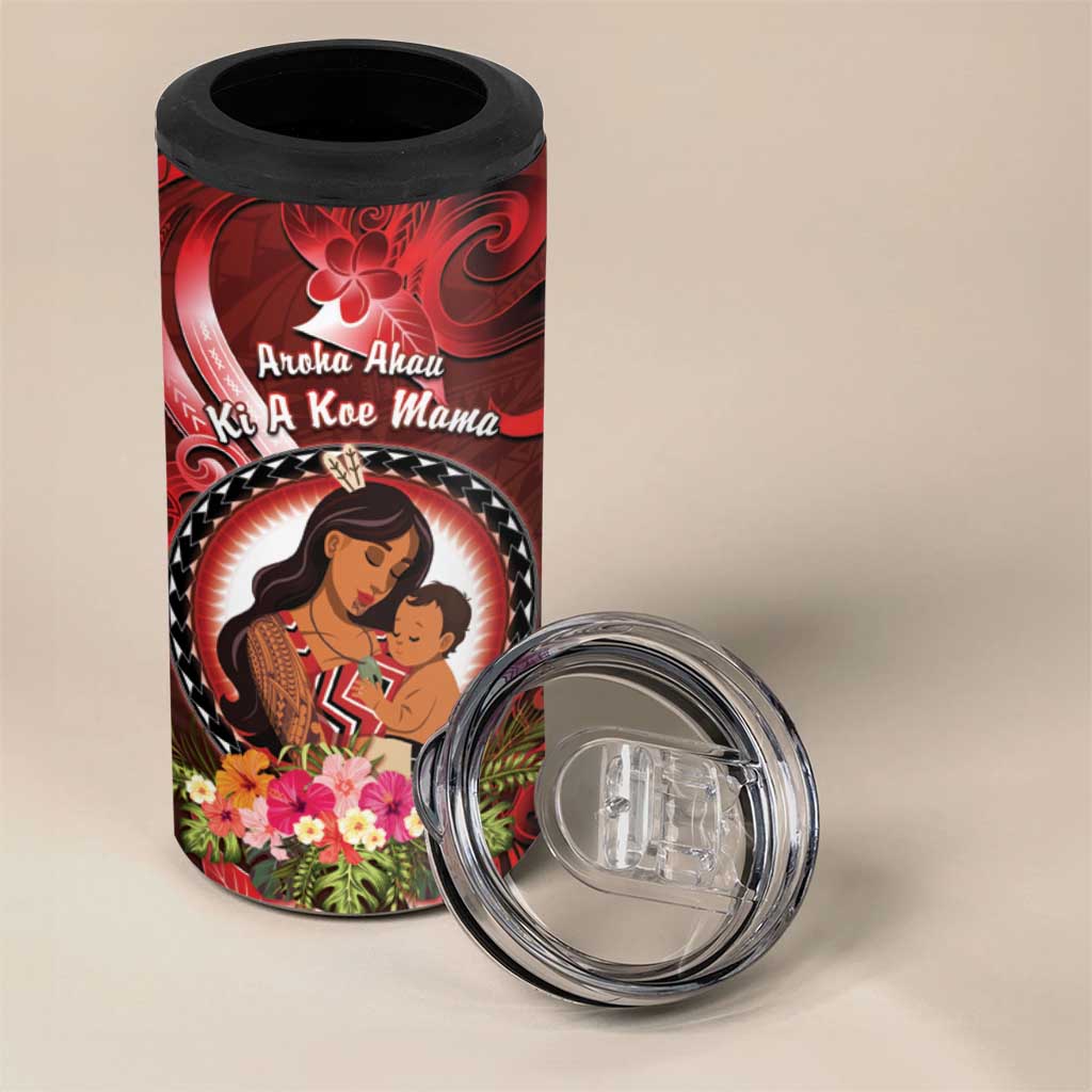Personalised New Zealand Mother's Day 4 in 1 Can Cooler Tumbler I Love You Mom
