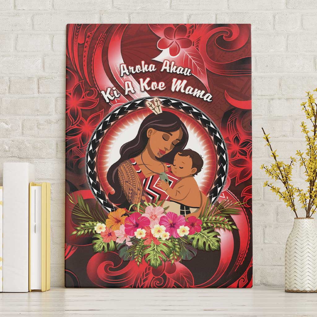 New Zealand Mother's Day Canvas Wall Art I Love You Mom DT04 Without Frame Red - Polynesian Pride