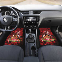 New Zealand Mother's Day Car Mats I Love You Mom DT04 Set 2pcs - Front Red - Polynesian Pride