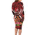 Personalised New Zealand Mother's Day Family Matching Long Sleeve Bodycon Dress and Hawaiian Shirt I Love You Mom