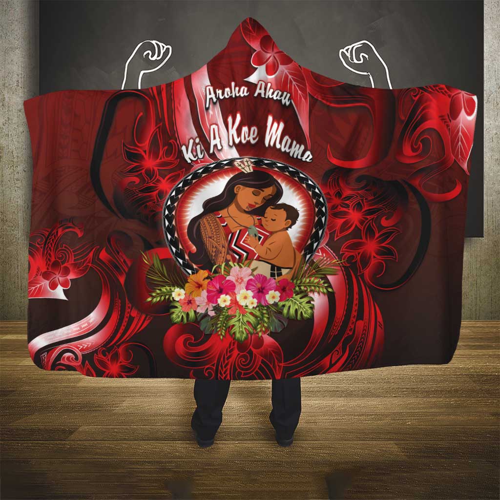 New Zealand Mother's Day Hooded Blanket I Love You Mom DT04 - Polynesian Pride