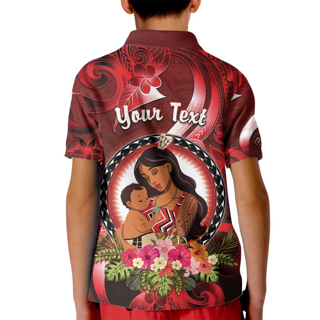 Personalised New Zealand Mother's Day Kid Polo Shirt I Love You Mom