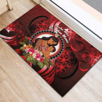 New Zealand Mother's Day Rubber Doormat I Love You Mom DT04 - Polynesian Pride