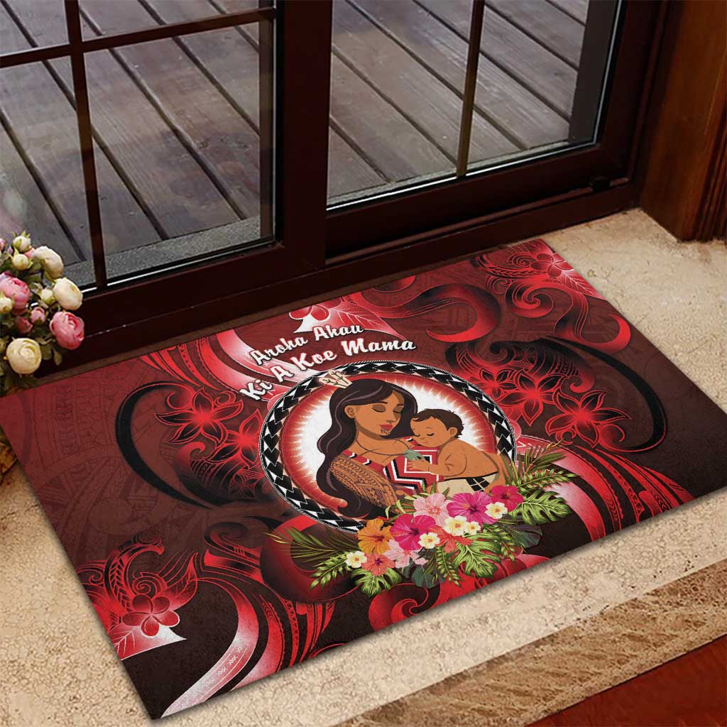 New Zealand Mother's Day Rubber Doormat I Love You Mom DT04 - Polynesian Pride