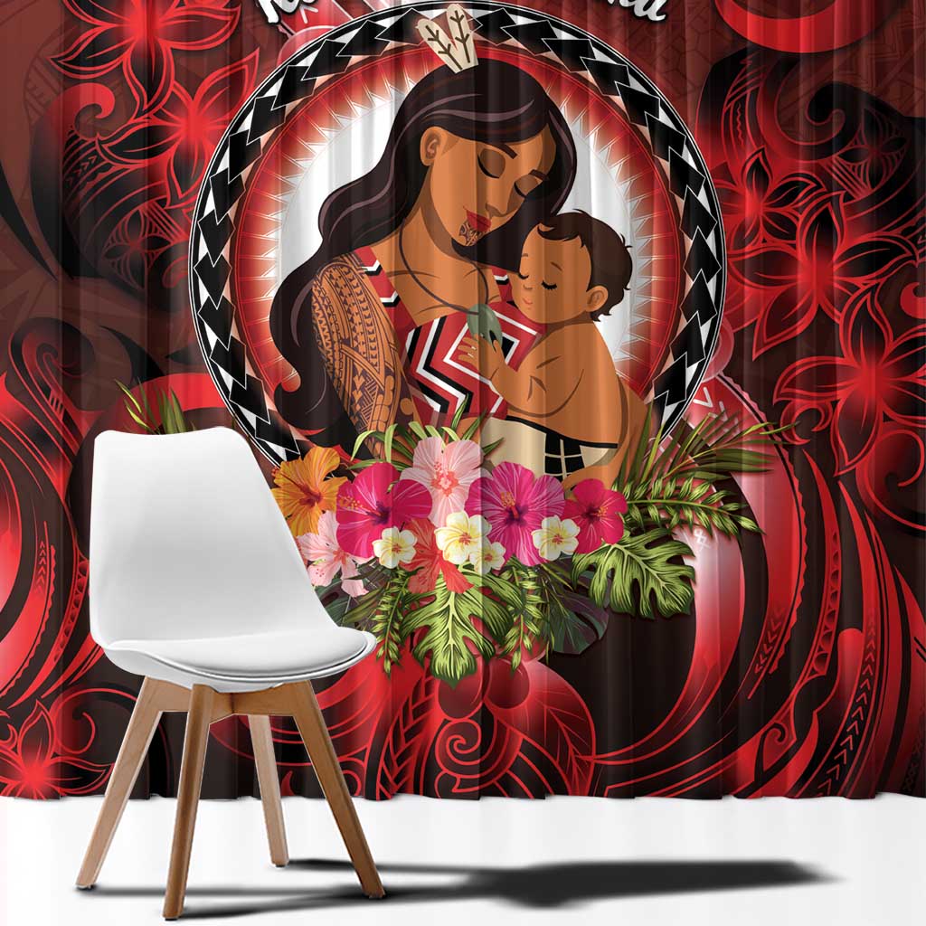 New Zealand Mother's Day Window Curtain I Love You Mom DT04 - Polynesian Pride