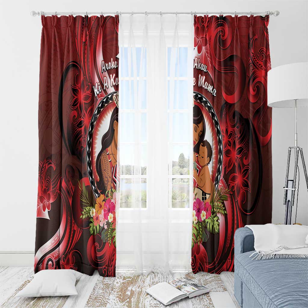 New Zealand Mother's Day Window Curtain I Love You Mom DT04 - Polynesian Pride