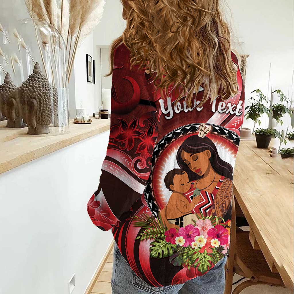 Personalised New Zealand Mother's Day Women Casual Shirt I Love You Mom