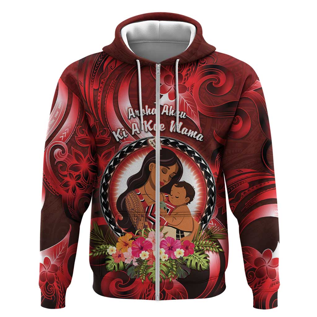 Personalised New Zealand Mother's Day Zip Hoodie I Love You Mom