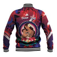 Personalised Samoa Mother's Day Baseball Jacket I Love You Mom DT04 - Polynesian Pride