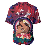 Personalised Samoa Mother's Day Baseball Jersey I Love You Mom