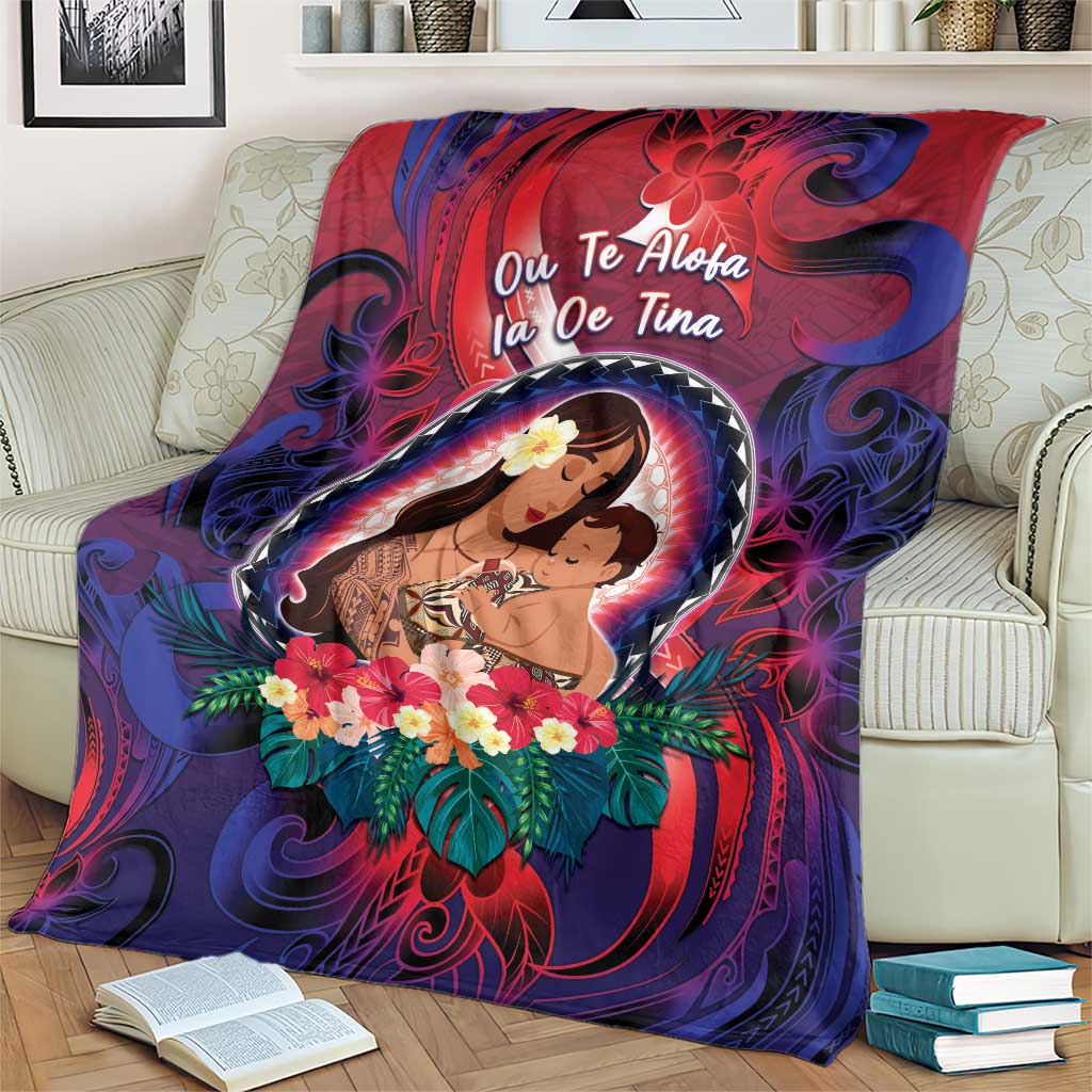 Samoa Mother's Day Blanket I Love You Mom DT04 - Polynesian Pride