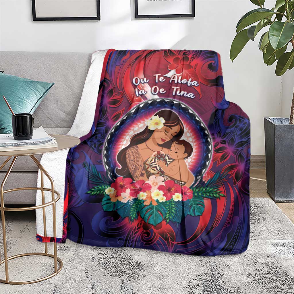 Samoa Mother's Day Blanket I Love You Mom DT04 - Polynesian Pride