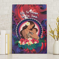 Samoa Mother's Day Canvas Wall Art I Love You Mom DT04 Without Frame Red - Polynesian Pride