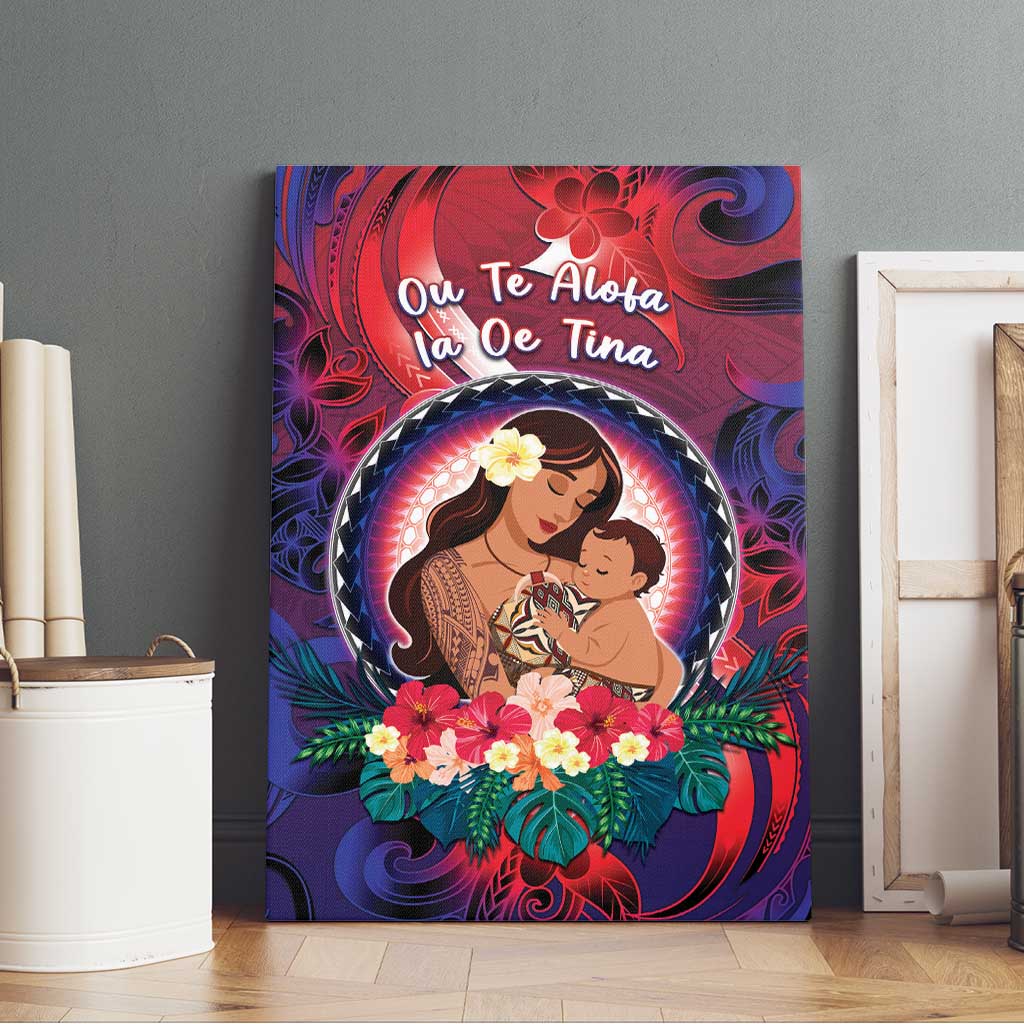 Samoa Mother's Day Canvas Wall Art I Love You Mom DT04 - Polynesian Pride