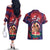 Personalised Samoa Mother's Day Couples Matching Off The Shoulder Long Sleeve Dress and Hawaiian Shirt I Love You Mom