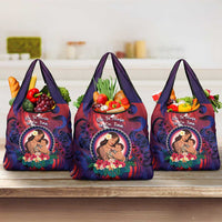 Samoa Mother's Day Grocery Bag I Love You Mom DT04 3-pack One Size Red - Polynesian Pride