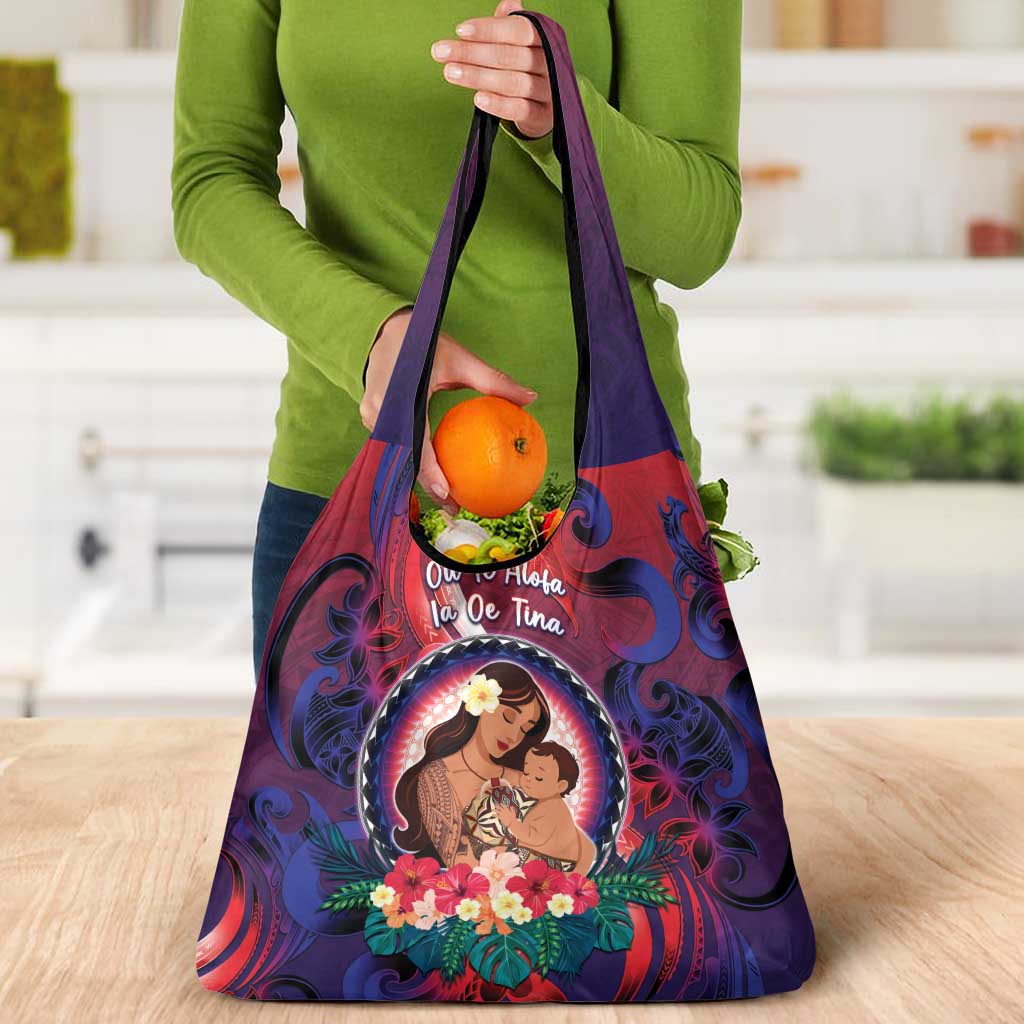 Samoa Mother's Day Grocery Bag I Love You Mom DT04 - Polynesian Pride