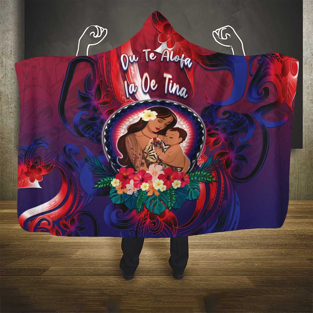 Samoa Mother's Day Hooded Blanket I Love You Mom DT04 - Polynesian Pride