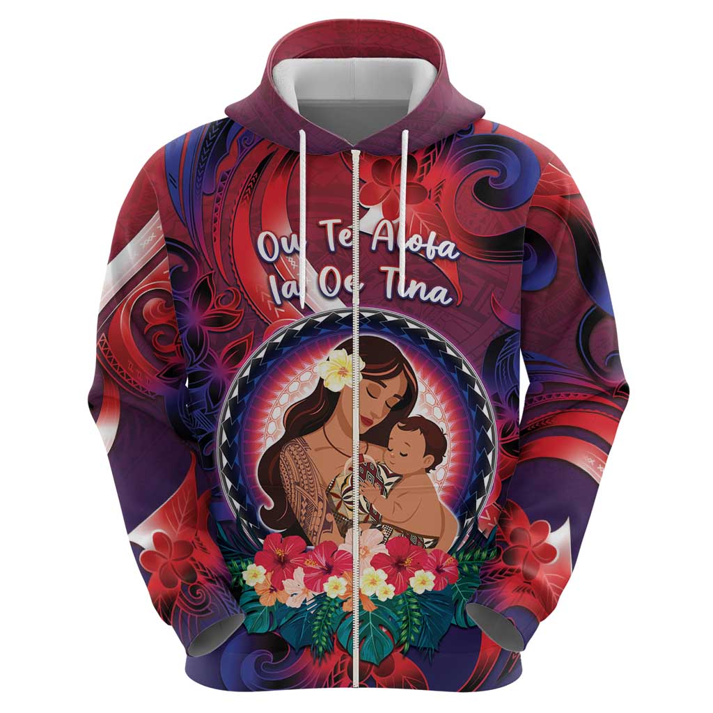 Personalised Samoa Mother's Day Hoodie I Love You Mom