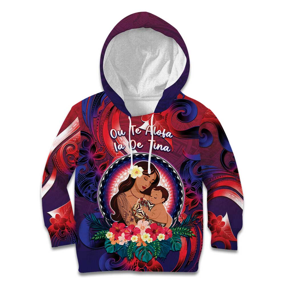 Personalised Samoa Mother's Day Kid Hoodie I Love You Mom