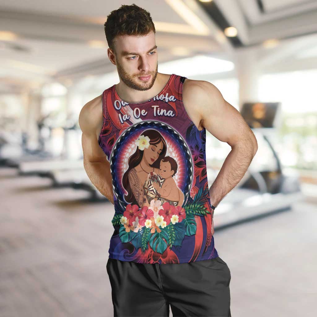 Personalised Samoa Mother's Day Men Tank Top I Love You Mom