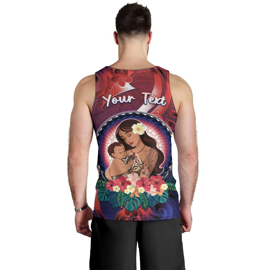 Personalised Samoa Mother's Day Men Tank Top I Love You Mom