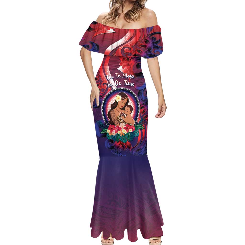Personalised Samoa Mother's Day Mermaid Dress I Love You Mom