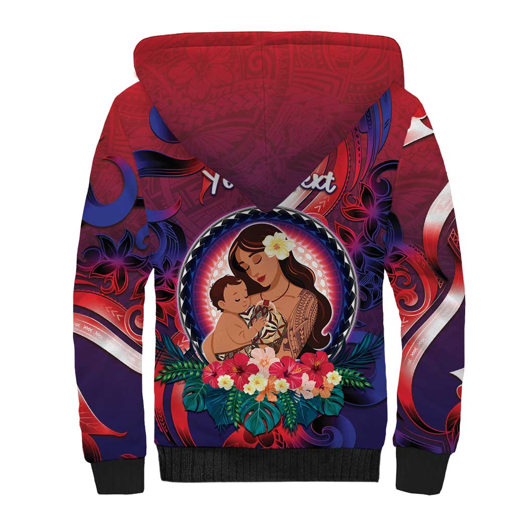Personalised Samoa Mother's Day Sherpa Hoodie I Love You Mom DT04 - Polynesian Pride