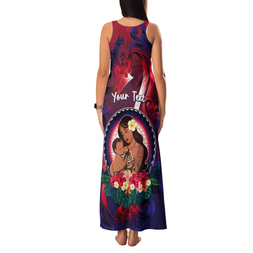 Personalised Samoa Mother's Day Tank Maxi Dress I Love You Mom DT04 - Polynesian Pride