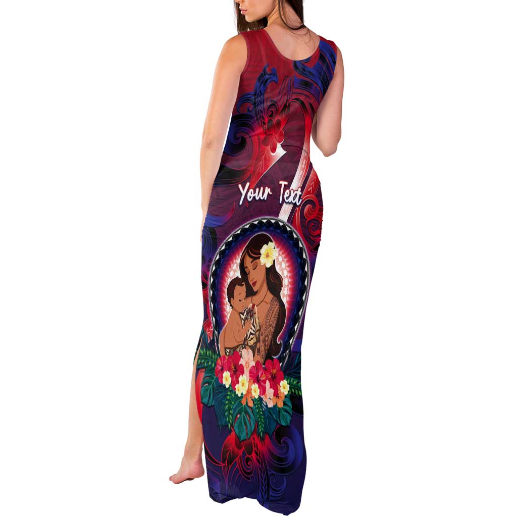 Personalised Samoa Mother's Day Tank Maxi Dress I Love You Mom DT04 - Polynesian Pride