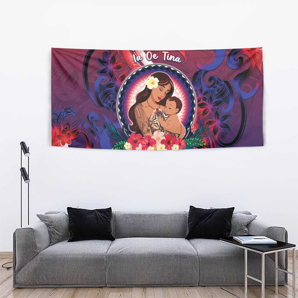 Samoa Mother's Day Tapestry I Love You Mom