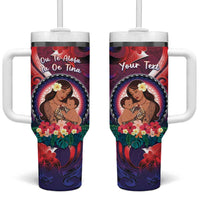 Personalised Samoa Mother's Day Tumbler With Handle I Love You Mom DT04 One Size: 40 oz Red - Polynesian Pride