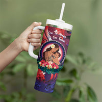 Personalised Samoa Mother's Day Tumbler With Handle I Love You Mom DT04 - Polynesian Pride