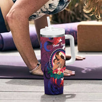 Personalised Samoa Mother's Day Tumbler With Handle I Love You Mom DT04 - Polynesian Pride