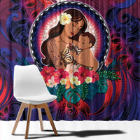Samoa Mother's Day Window Curtain I Love You Mom DT04 - Polynesian Pride