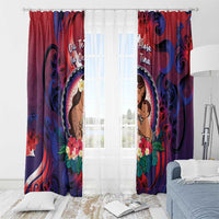 Samoa Mother's Day Window Curtain I Love You Mom DT04 - Polynesian Pride