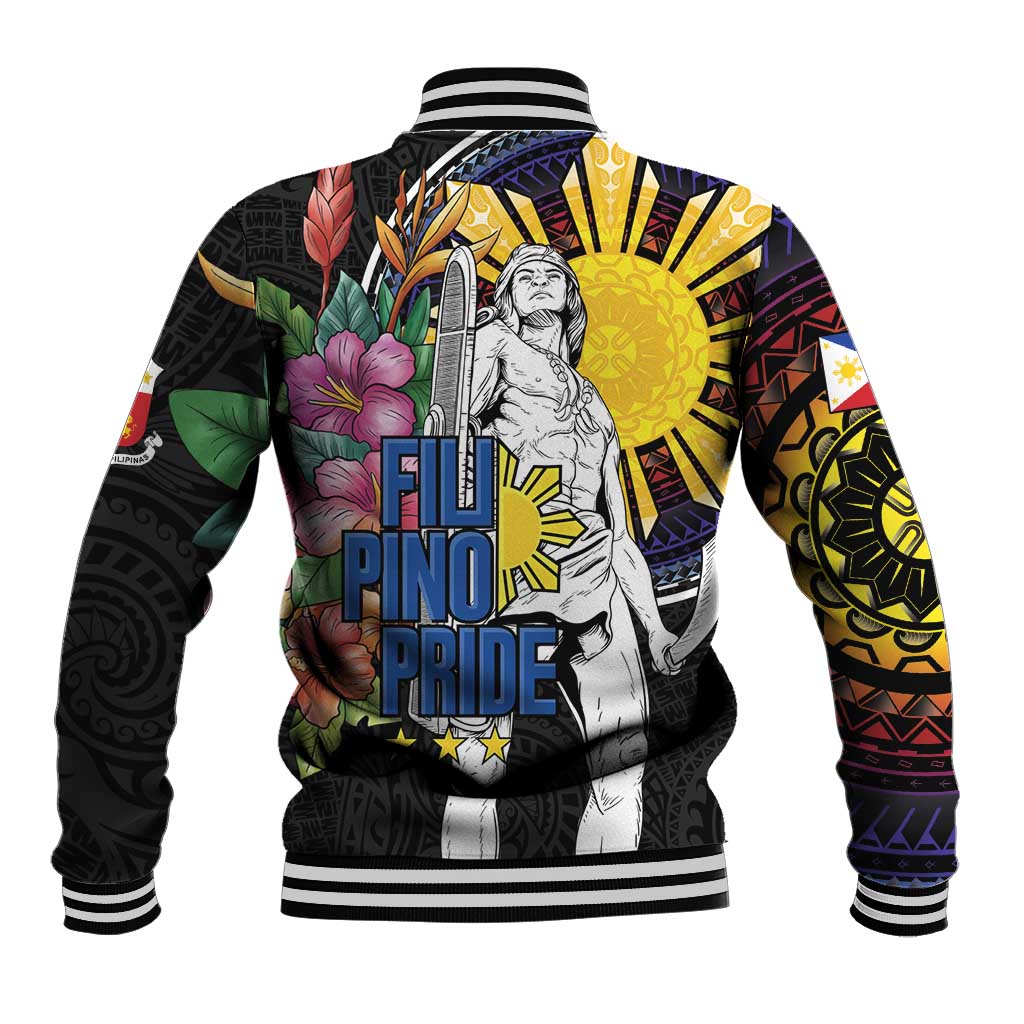 Filipinos Lapu-Lapu Hero Philippines Baseball Jacket Hibiscus Flowers Style