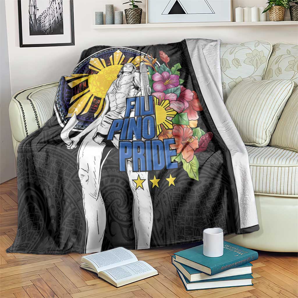 Filipinos Lapu-Lapu Hero Philippines Blanket Hibiscus Flowers Style