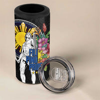 Filipinos Lapu-Lapu Hero Philippines 4 in 1 Can Cooler Tumbler Hibiscus Flowers Style