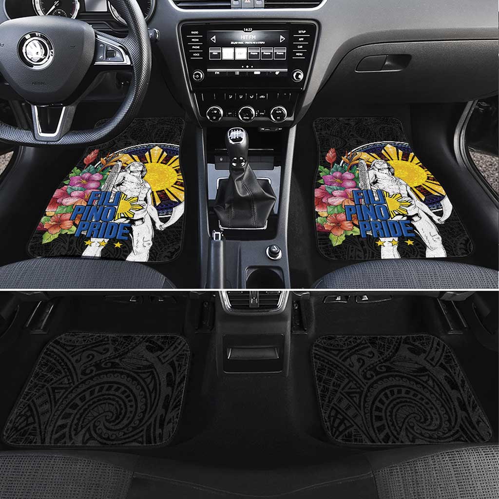 Filipinos Lapu-Lapu Hero Philippines Car Mats Hibiscus Flowers Style